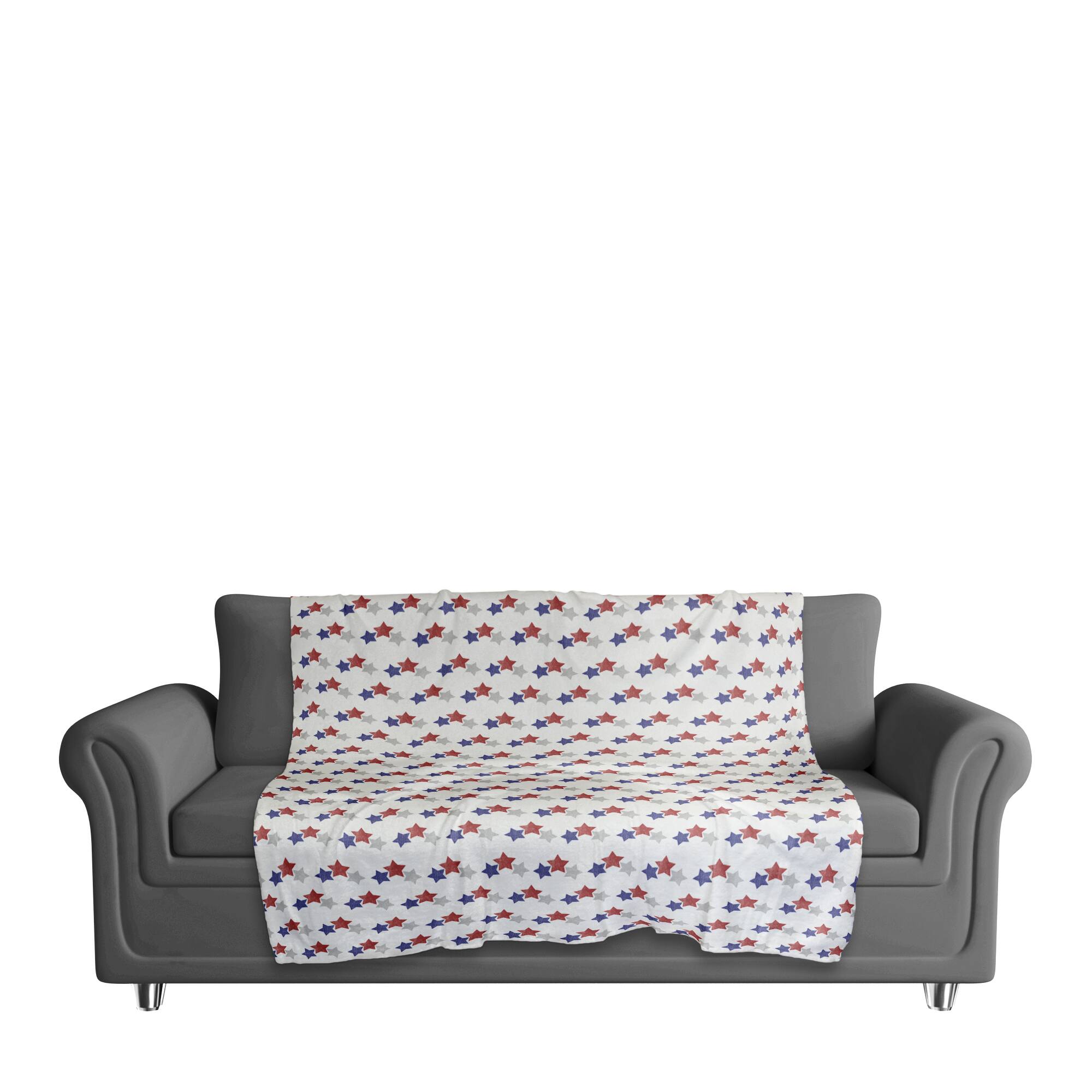 Retro USA Pattern Sherpa Fleece Blanket